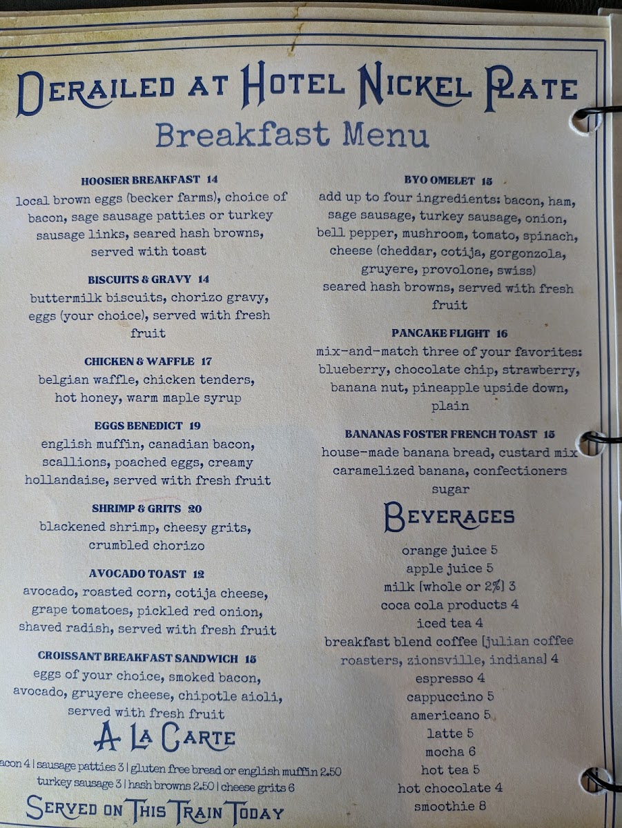 Menu Derailed At Hotel Nickel Plate-10