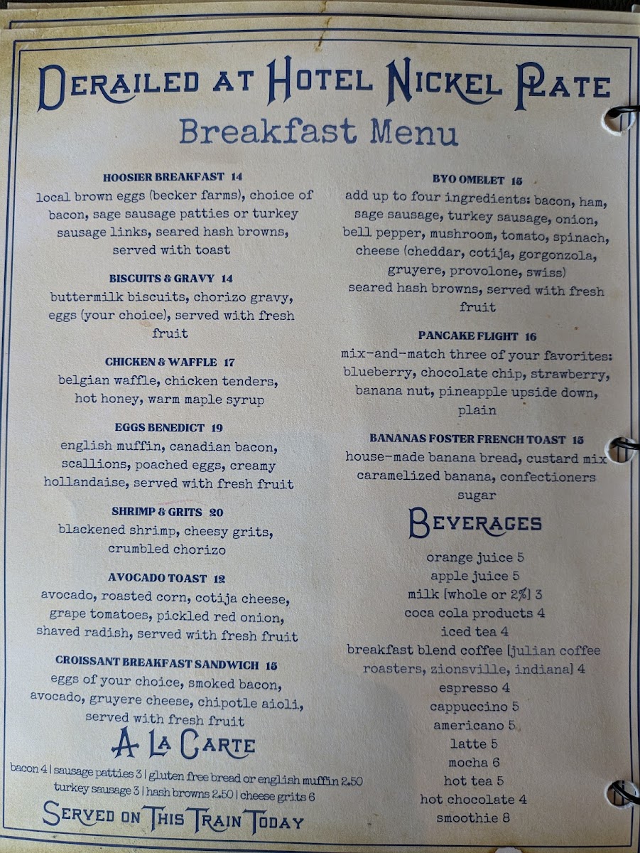 Menu Derailed At Hotel Nickel Plate-3