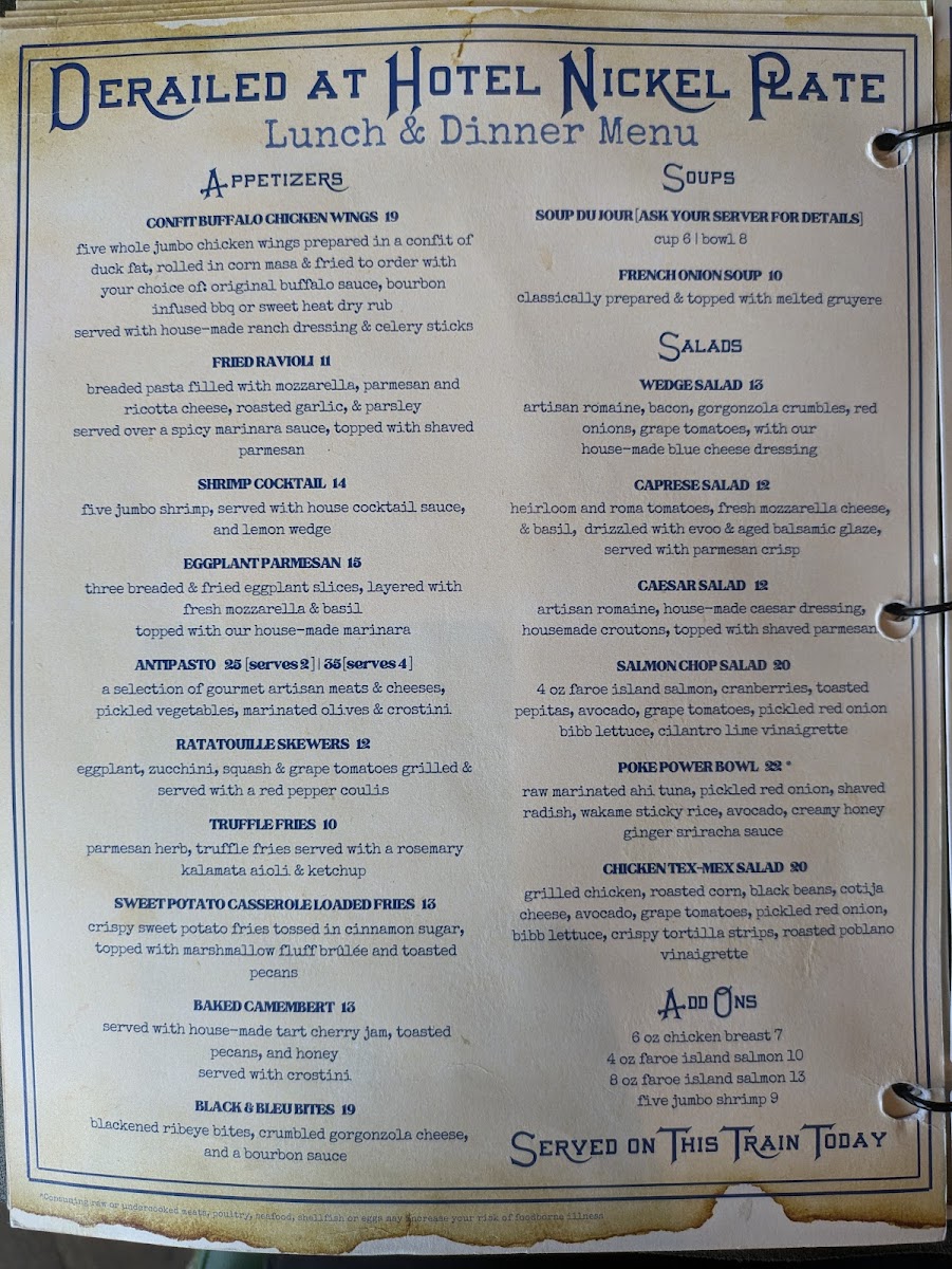 Menu Derailed At Hotel Nickel Plate-4