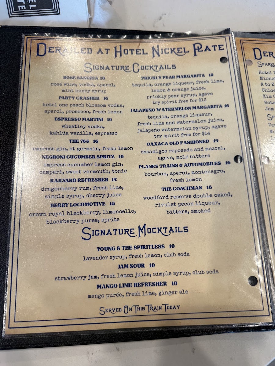 Menu Derailed At Hotel Nickel Plate-7